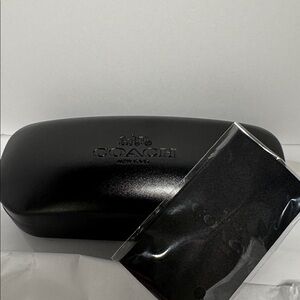 Coach Black Eyewear Case & Cloth - Authentic- New